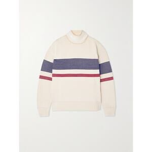 Nagnata Sama Retro Striped Ribbed Sweatshirt - XS - Cream